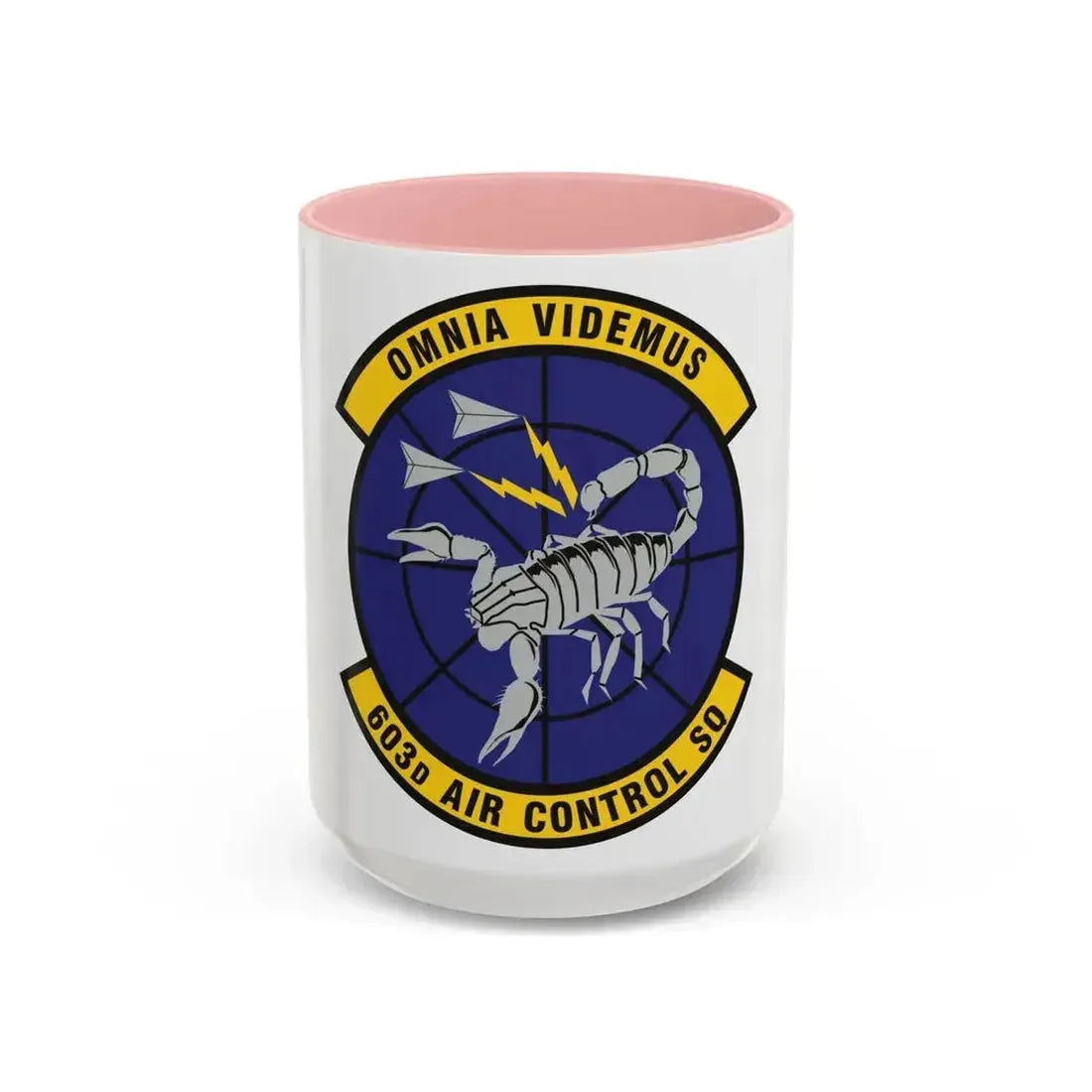 603d Air Control Squadron (U.S. Air Force) Accent Coffee Mug 15oz Pink - Go Mug Yourself