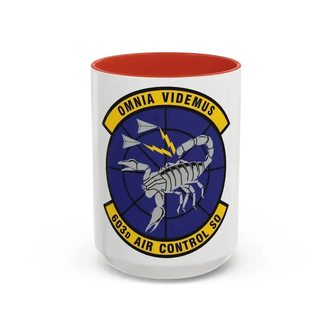 603d Air Control Squadron (U.S. Air Force) Accent Coffee Mug 15oz Red - Go Mug Yourself
