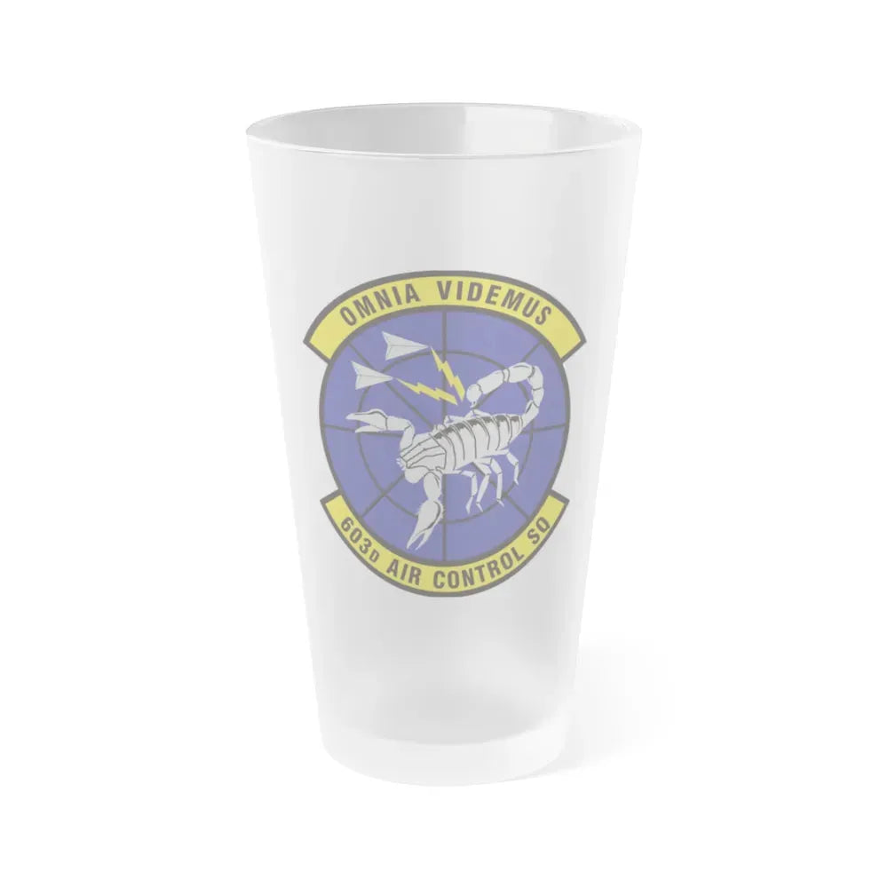 603d Air Control Squadron (U.S. Air Force) Frosted Pint Glass 16oz Default Title - Go Mug Yourself