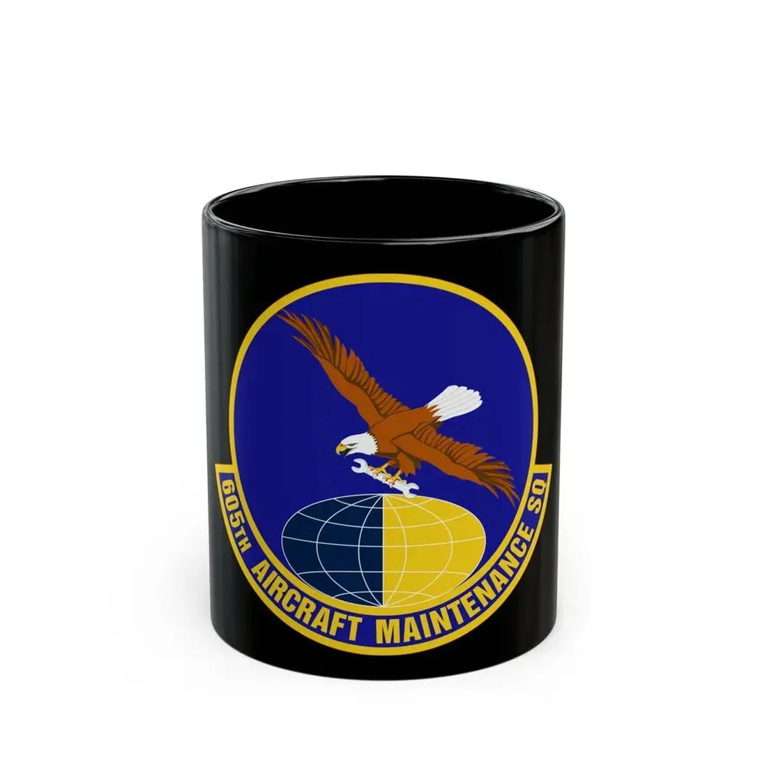 605 Aircraft Maintenance Squadron AMC (U.S. Air Force) Black Coffee Mug 11oz - Go Mug Yourself