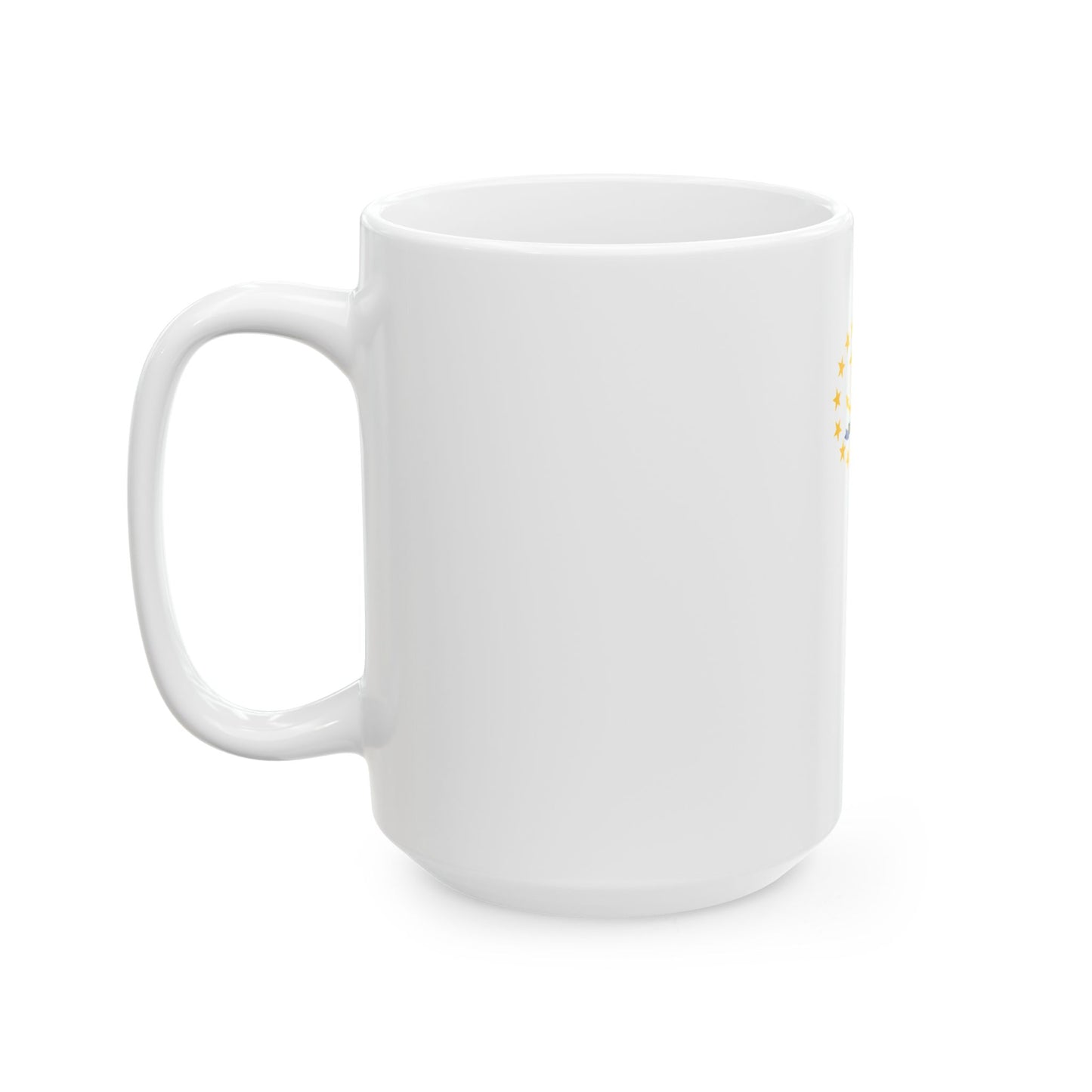 Flag-map of Rhode Island (United States) White Coffee Mug