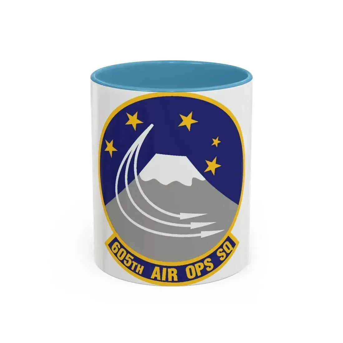 605th Air Operations Squadron (U.S. Air Force) Accent Coffee Mug 11oz Light Blue - Go Mug Yourself