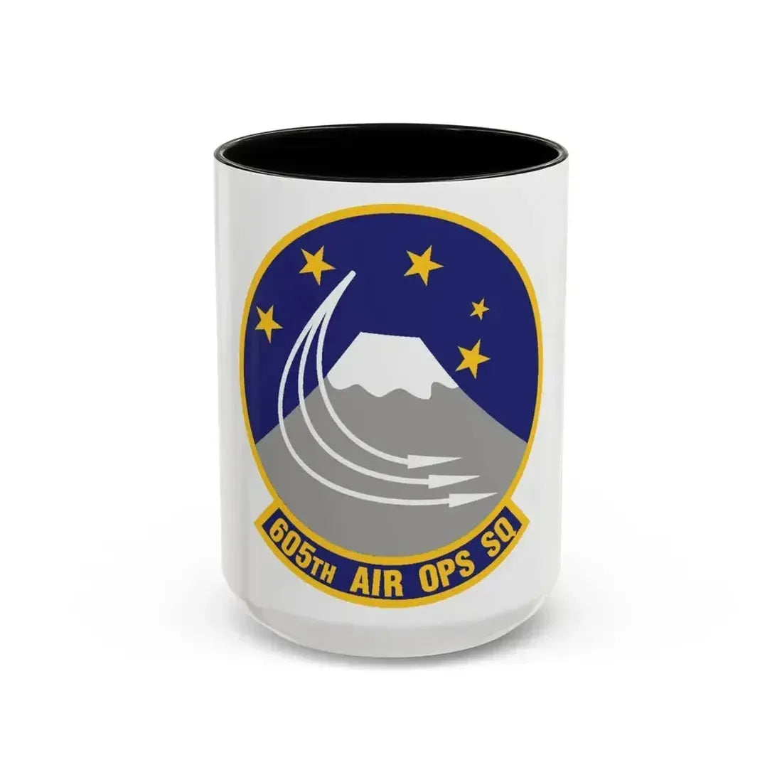 605th Air Operations Squadron (U.S. Air Force) Accent Coffee Mug 15oz Black - Go Mug Yourself