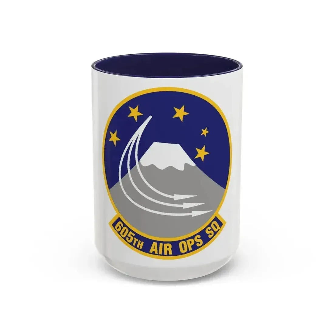 605th Air Operations Squadron (U.S. Air Force) Accent Coffee Mug 15oz Navy - Go Mug Yourself
