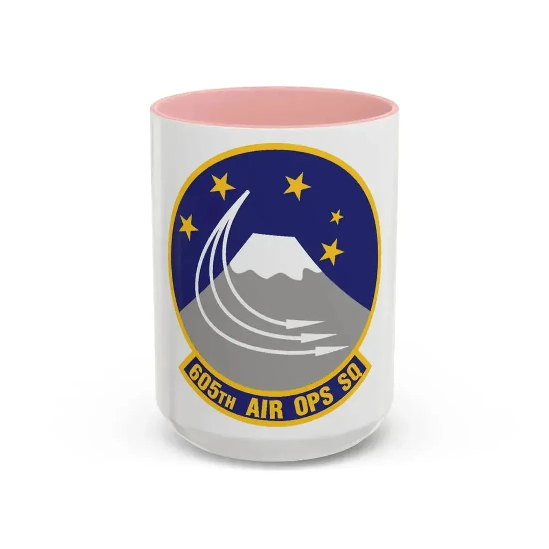 605th Air Operations Squadron (U.S. Air Force) Accent Coffee Mug 15oz Pink - Go Mug Yourself