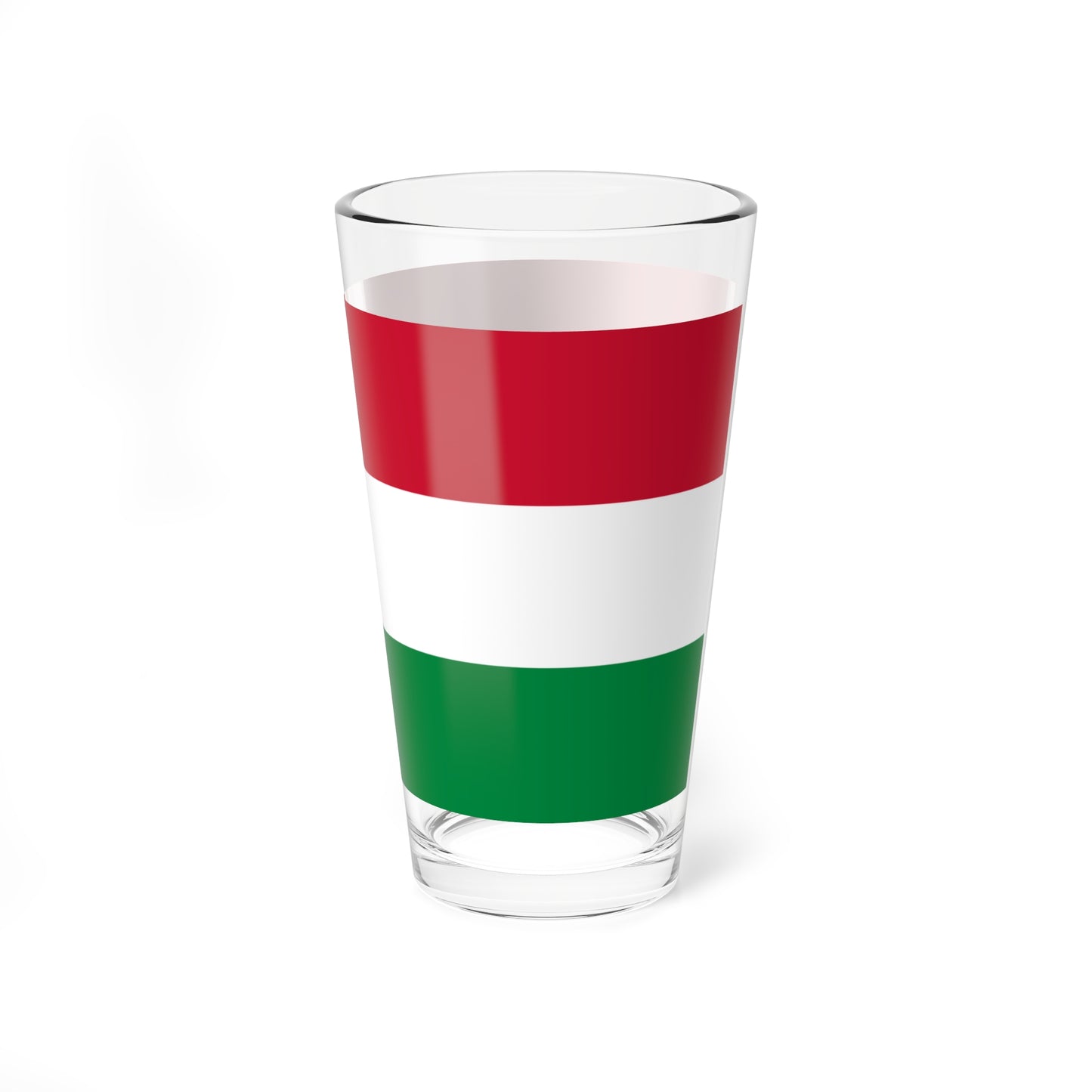 Flag of Hungary color shades variant (Hungary) Pint Glass 16oz