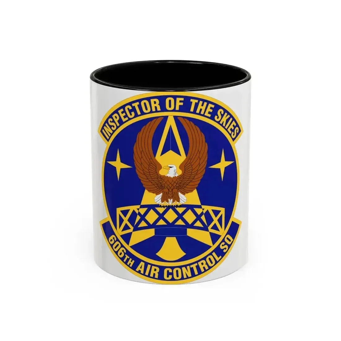 606th Air Control Squadron (U.S. Air Force) Accent Coffee Mug 11oz Black - Go Mug Yourself