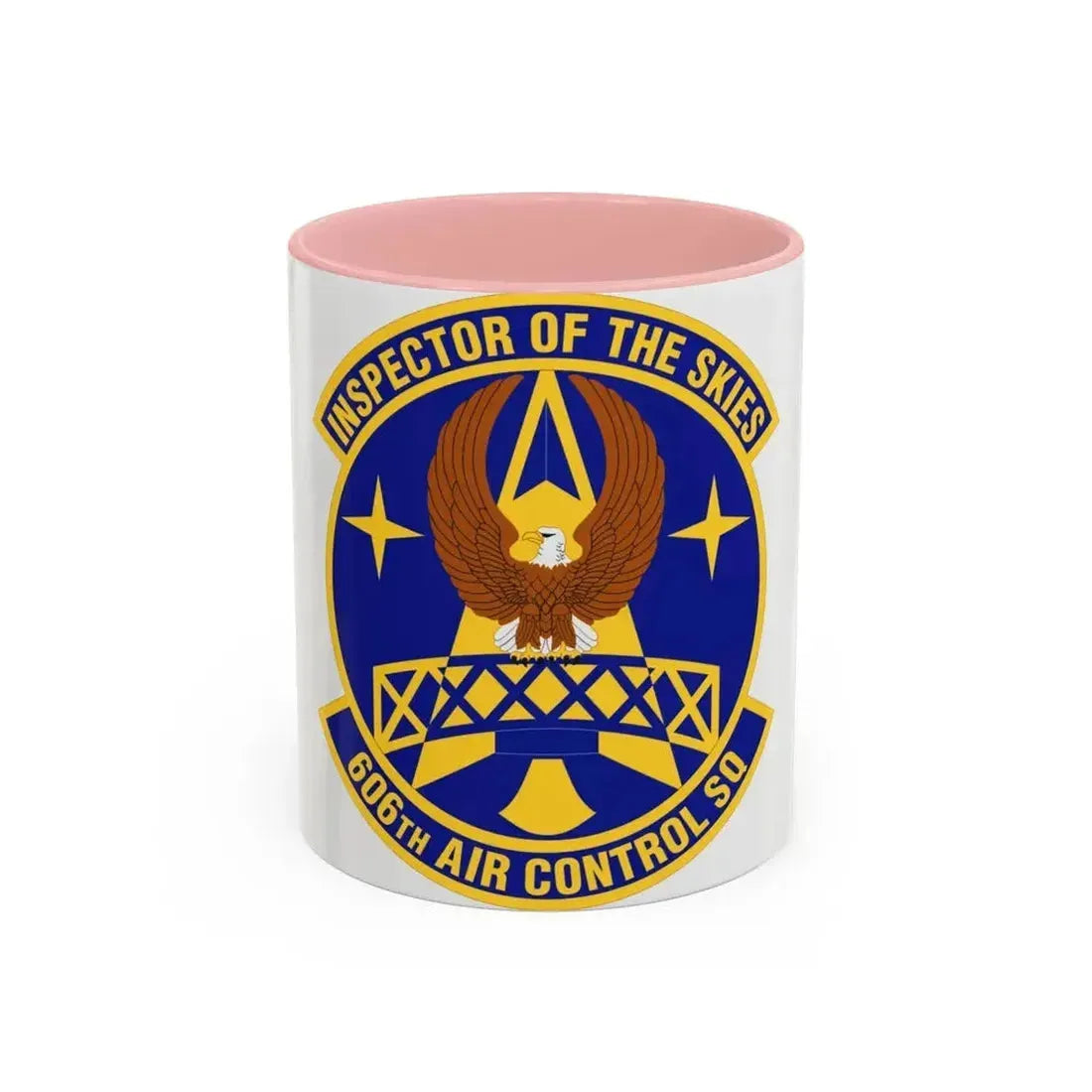 606th Air Control Squadron (U.S. Air Force) Accent Coffee Mug 11oz Pink - Go Mug Yourself