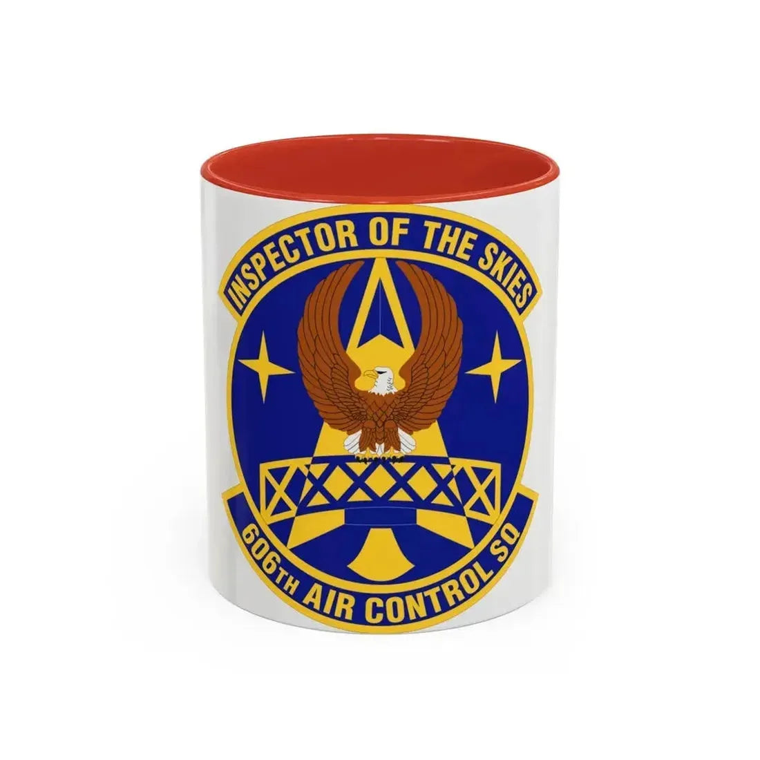 606th Air Control Squadron (U.S. Air Force) Accent Coffee Mug 11oz Red - Go Mug Yourself