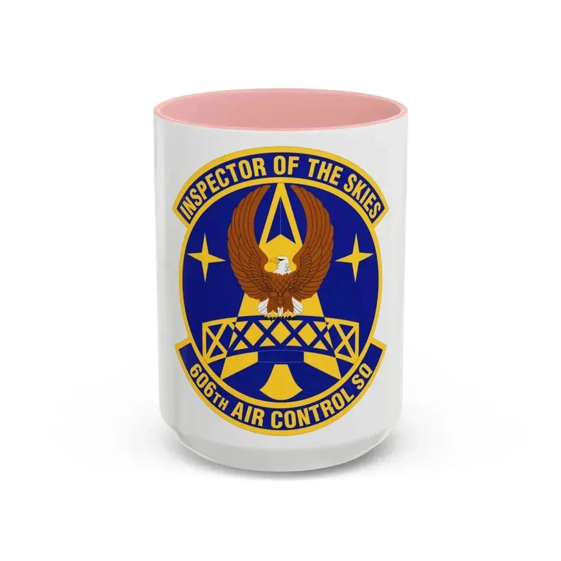 606th Air Control Squadron (U.S. Air Force) Accent Coffee Mug 15oz Pink - Go Mug Yourself