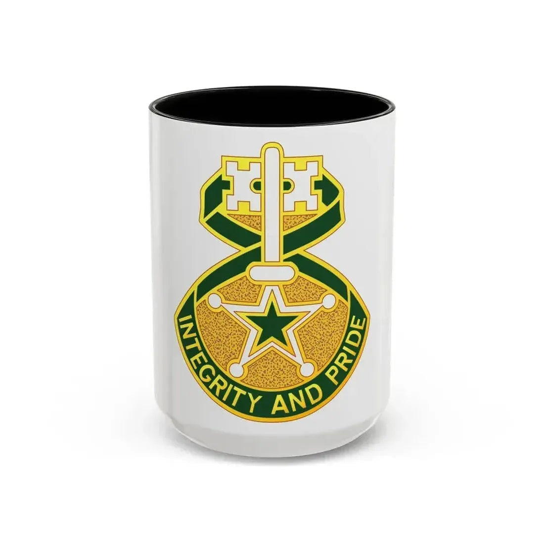 607 Military Police Battalion (U.S. Army) Accent Coffee Mug 15oz Black - Go Mug Yourself