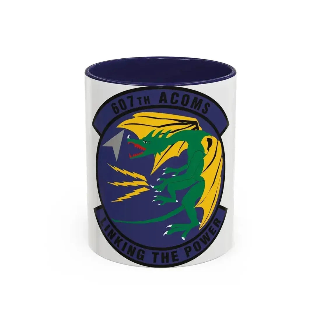 607th Air Communications Squadron (U.S. Air Force) Accent Coffee Mug 11oz Navy - Go Mug Yourself