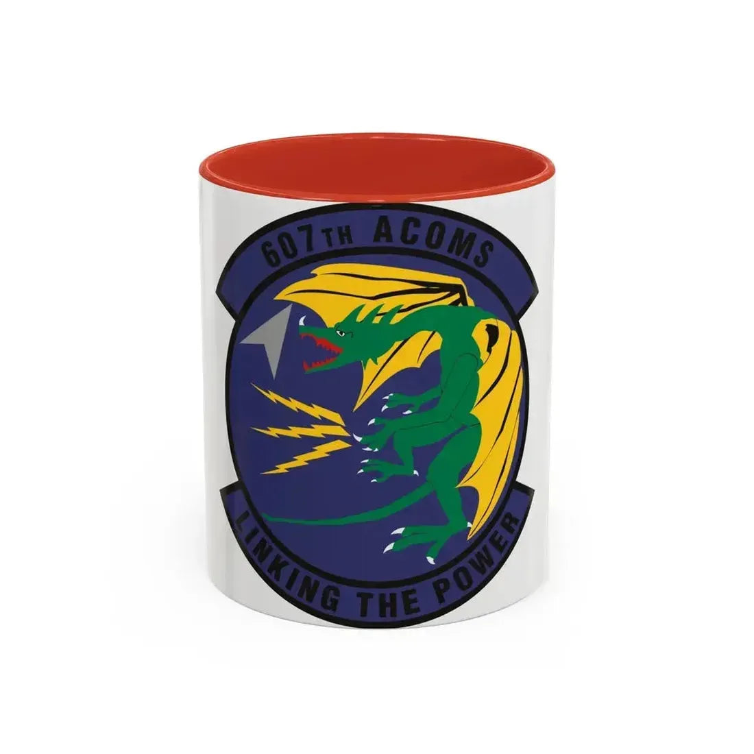 607th Air Communications Squadron (U.S. Air Force) Accent Coffee Mug 11oz Red - Go Mug Yourself