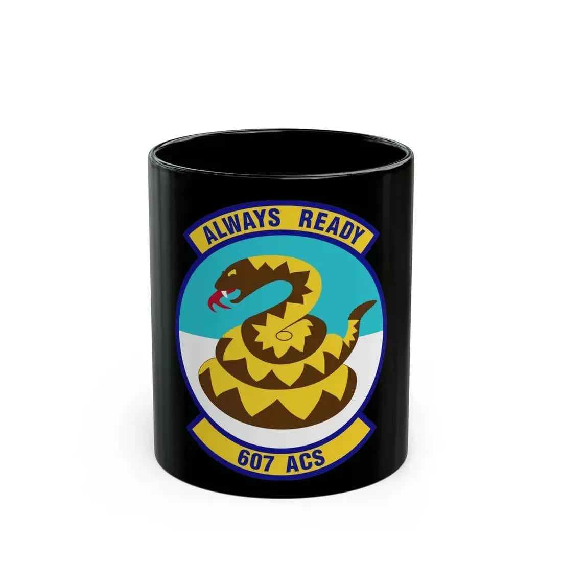 607th Air Control Squadron (U.S. Air Force) Black Coffee Mug 11oz - Go Mug Yourself