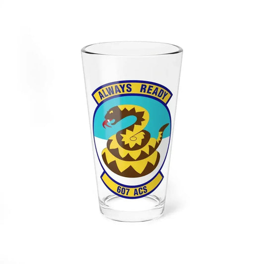 607th Air Control Squadron (U.S. Air Force) Pint Glass 16oz 16oz - Go Mug Yourself