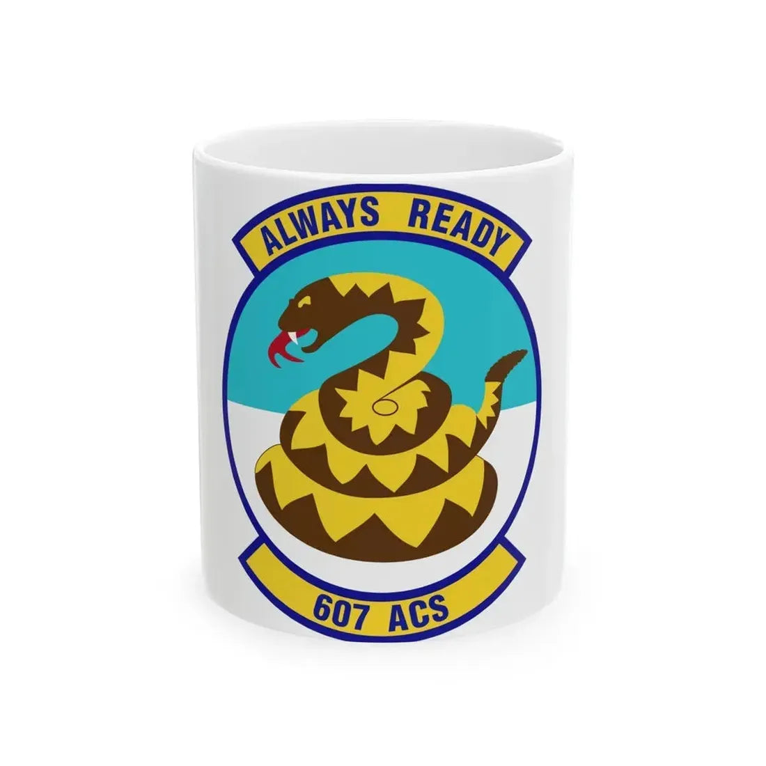 607th Air Control Squadron (U.S. Air Force) White Coffee Mug 11oz - Go Mug Yourself