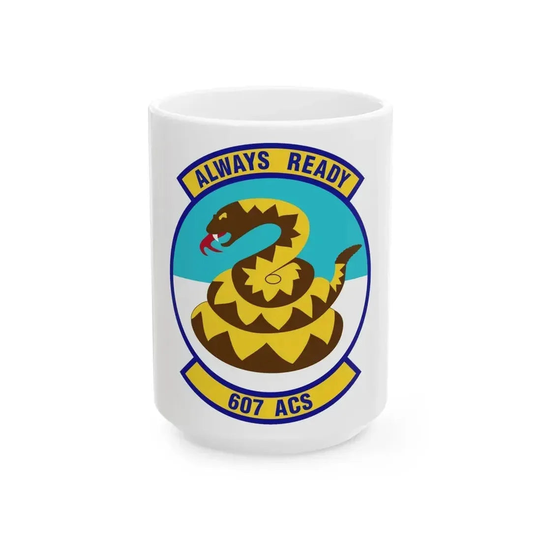 607th Air Control Squadron (U.S. Air Force) White Coffee Mug 15oz - Go Mug Yourself