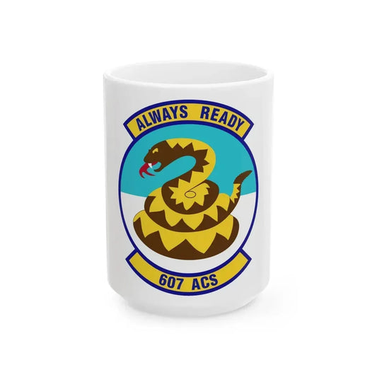607th Air Control Squadron (U.S. Air Force) White Coffee Mug 15oz - Go Mug Yourself