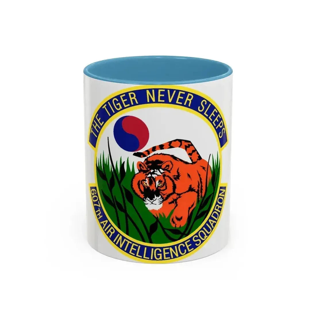 607th Air Intelligence Squadron (U.S. Air Force) Accent Coffee Mug 11oz Light Blue - Go Mug Yourself