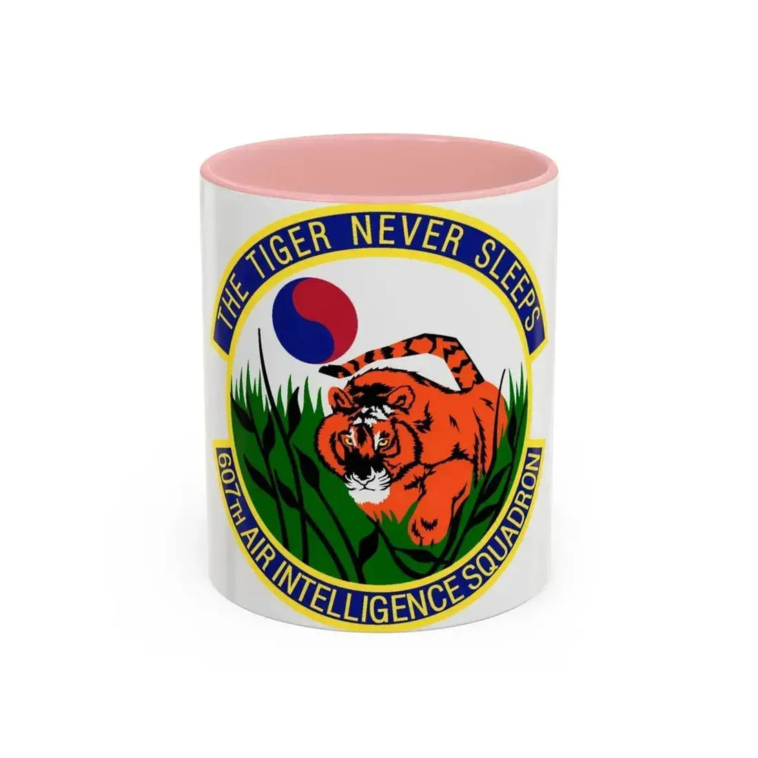 607th Air Intelligence Squadron (U.S. Air Force) Accent Coffee Mug 11oz Pink - Go Mug Yourself