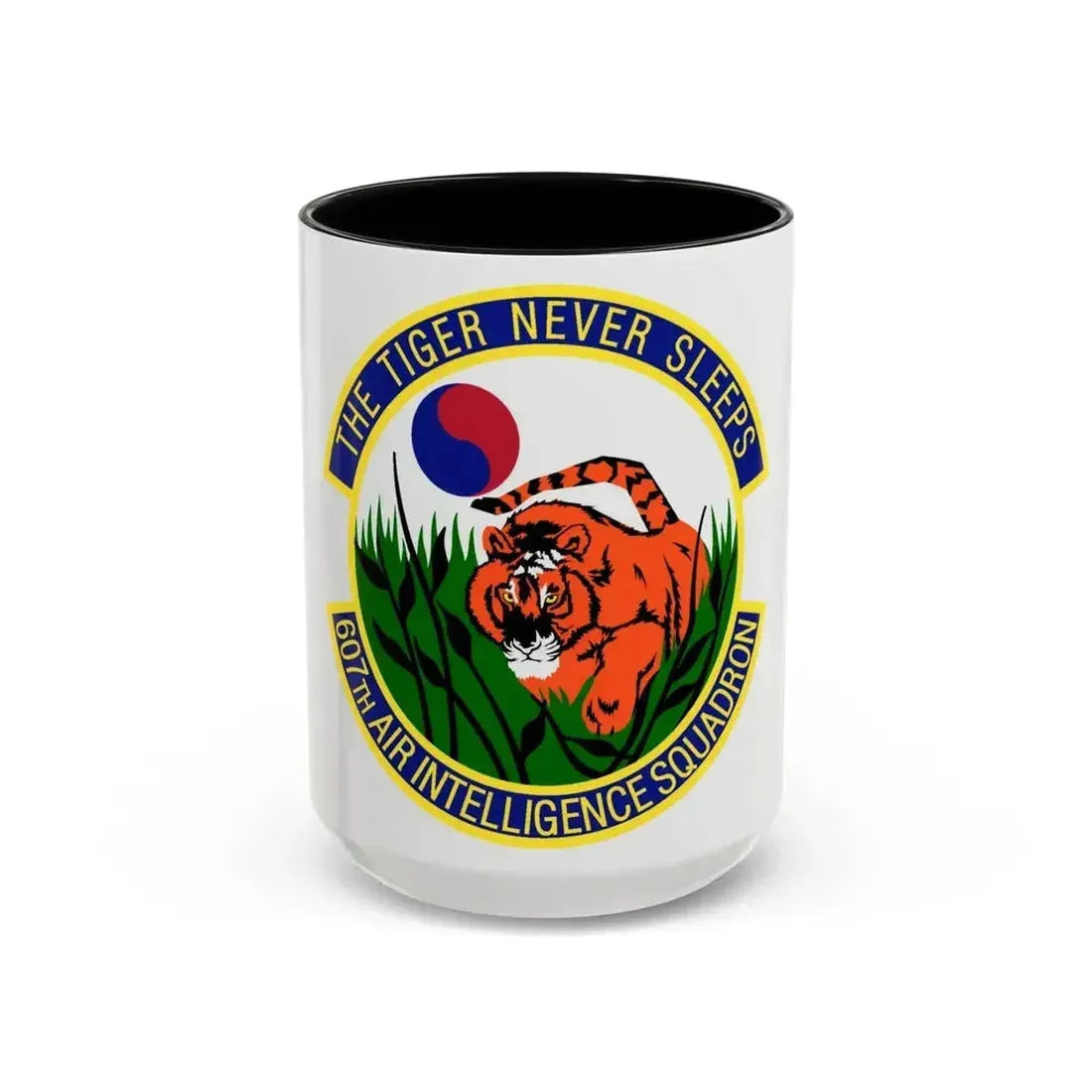 607th Air Intelligence Squadron (U.S. Air Force) Accent Coffee Mug 15oz Black - Go Mug Yourself