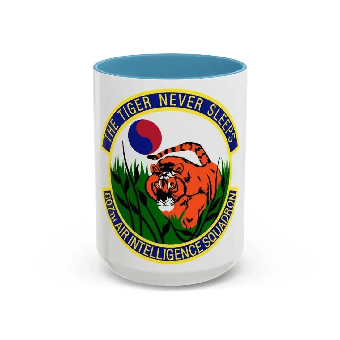 607th Air Intelligence Squadron (U.S. Air Force) Accent Coffee Mug 15oz Light Blue - Go Mug Yourself