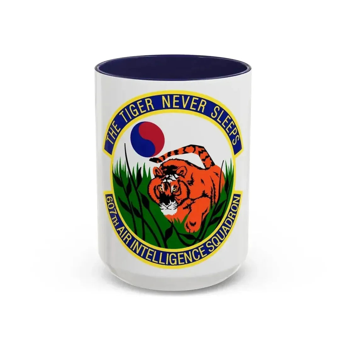 607th Air Intelligence Squadron (U.S. Air Force) Accent Coffee Mug 15oz Navy - Go Mug Yourself