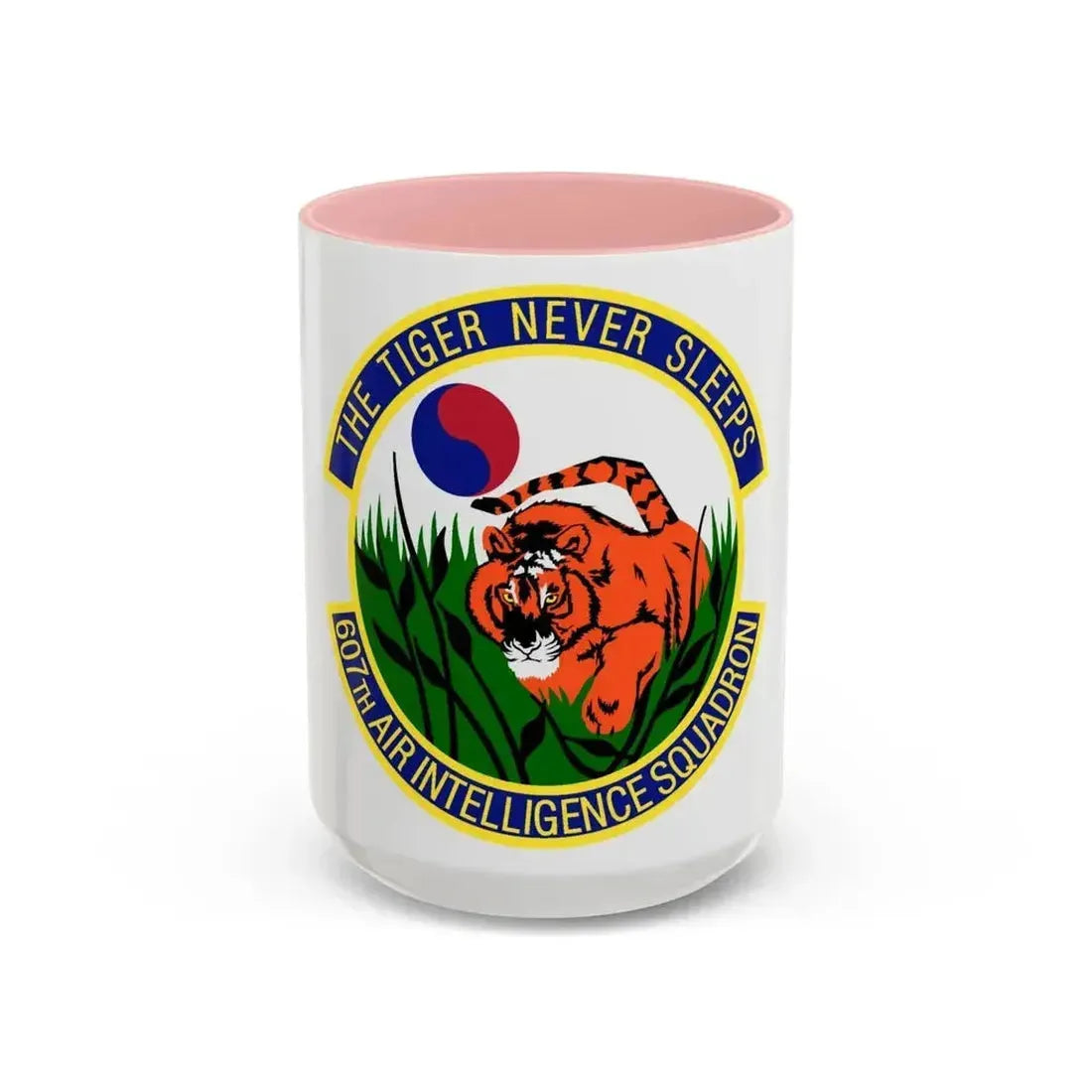 607th Air Intelligence Squadron (U.S. Air Force) Accent Coffee Mug 15oz Pink - Go Mug Yourself