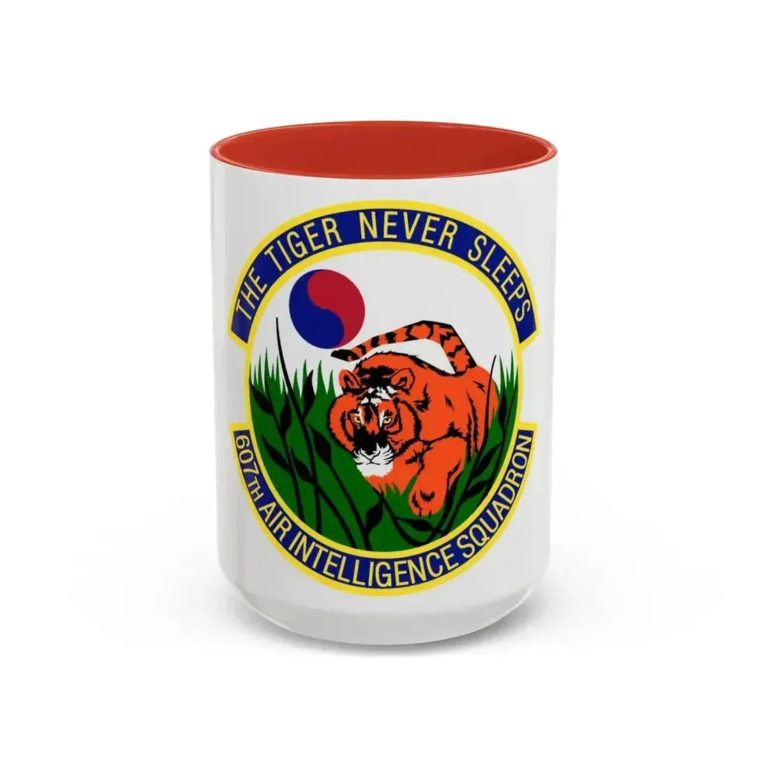 607th Air Intelligence Squadron (U.S. Air Force) Accent Coffee Mug 15oz Red - Go Mug Yourself