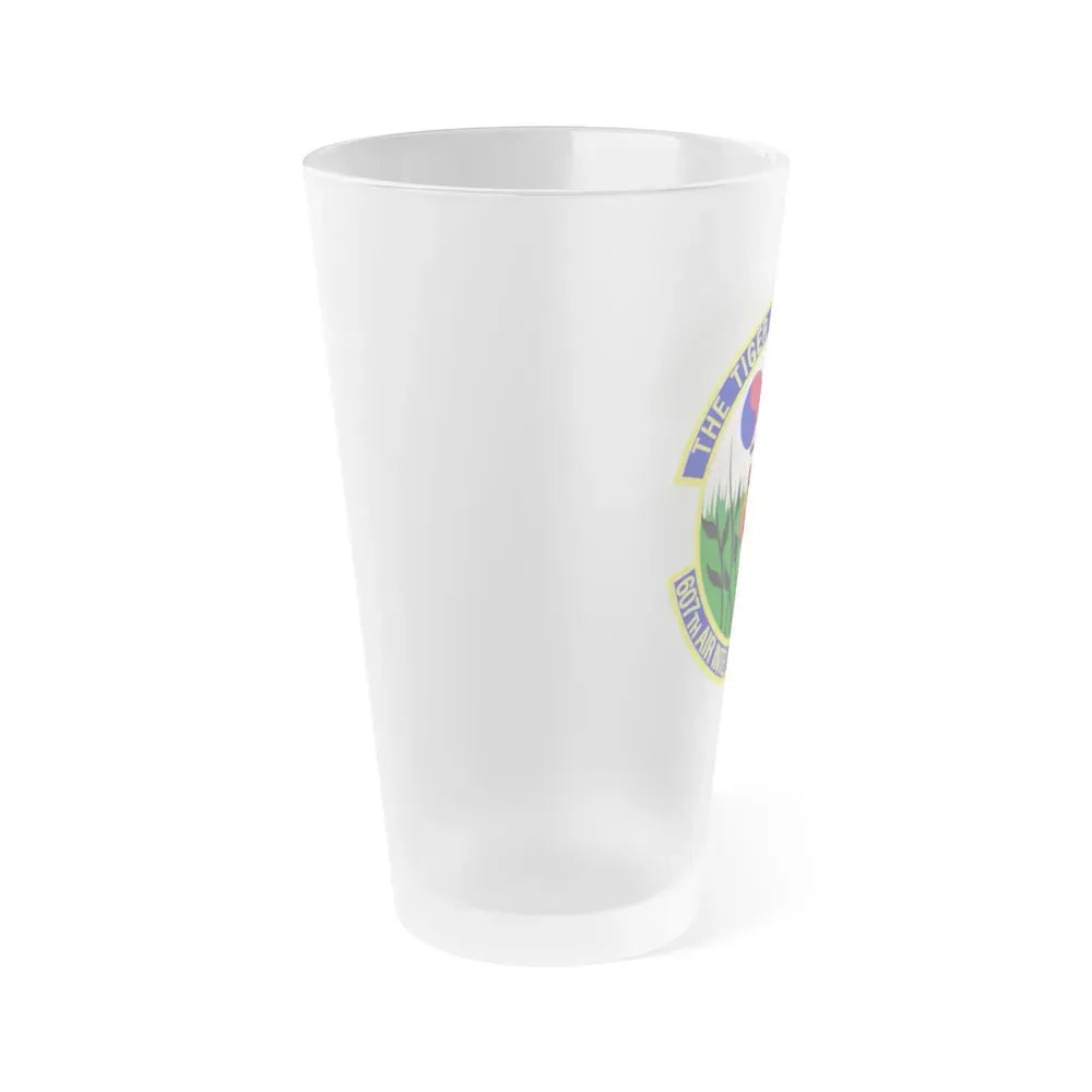 607th Air Intelligence Squadron (U.S. Air Force) Frosted Pint Glass 16oz - Go Mug Yourself