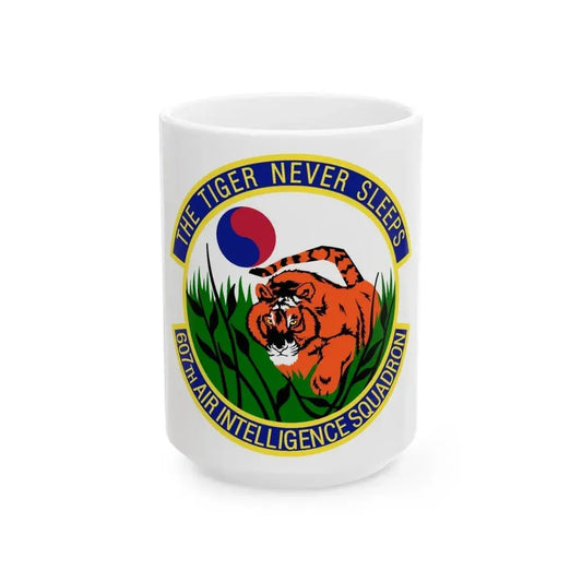 607th Air Intelligence Squadron (U.S. Air Force) White Coffee Mug 15oz - Go Mug Yourself
