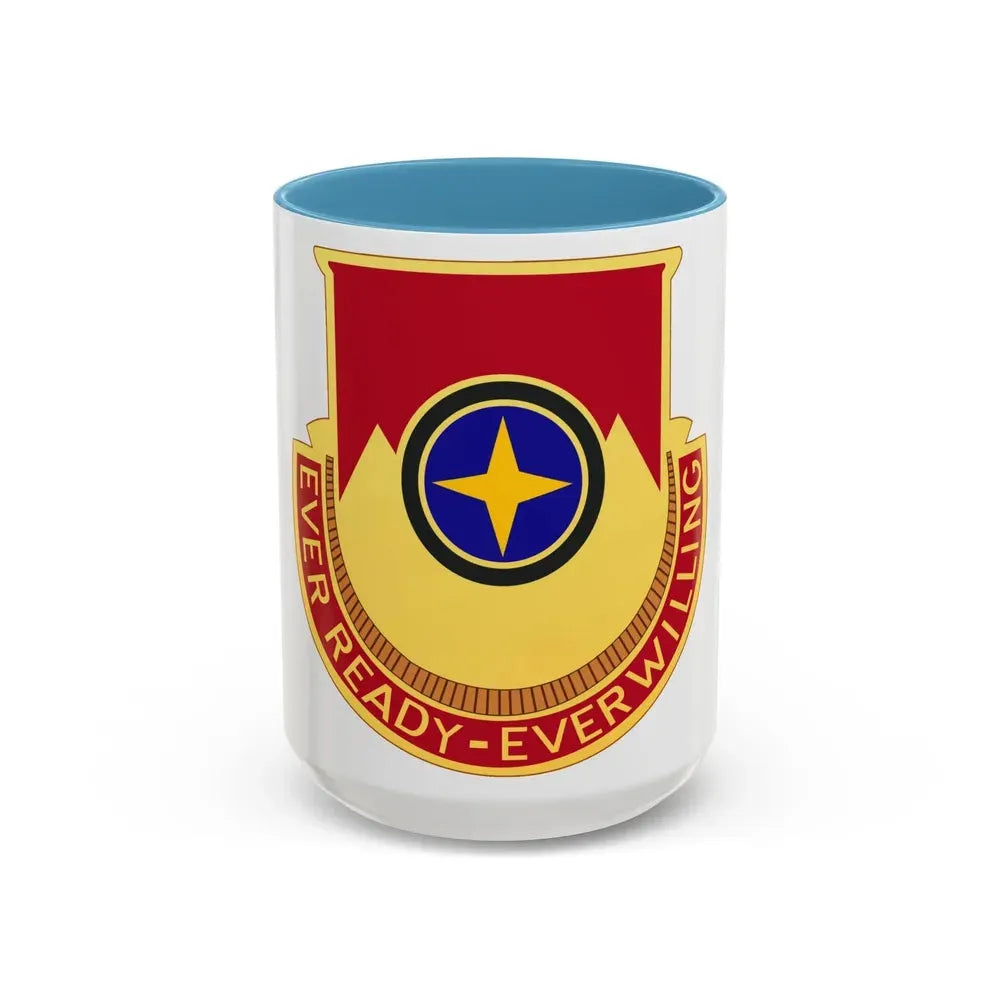 607th Armored Field Artillery Battalion (U.S. Army) Accent Coffee Mug 15oz Light Blue - Go Mug Yourself