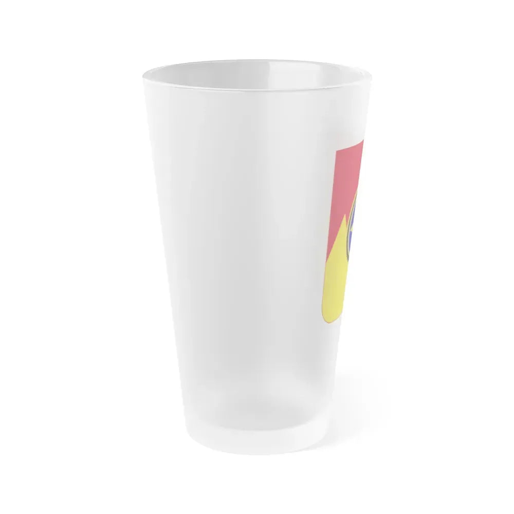 607th Armored Field Artillery Battalion v2 (U.S. Army) Frosted Pint Glass 16oz - Go Mug Yourself
