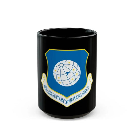 607th ASOGR (U.S. Air Force) Black Coffee Mug 15oz - Go Mug Yourself