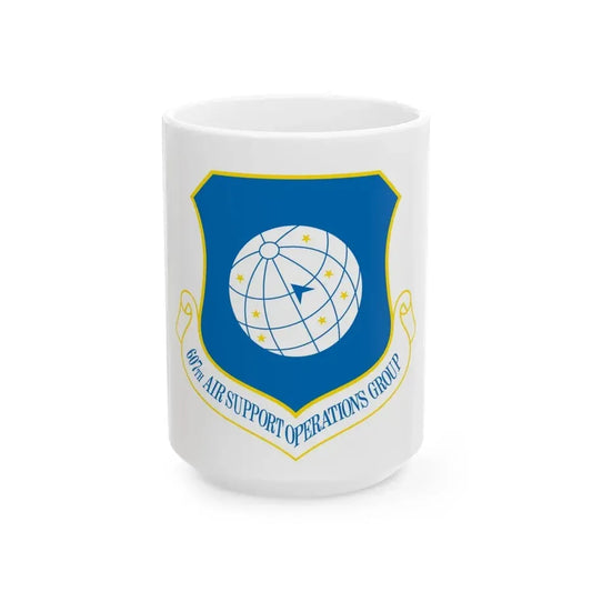607th ASOGR (U.S. Air Force) White Coffee Mug 15oz - Go Mug Yourself