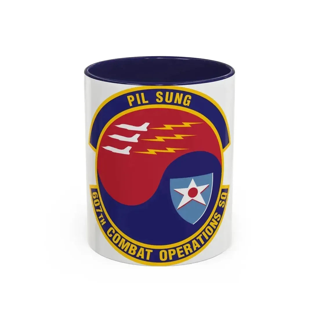607th Combat Operations Squadron (U.S. Air Force) Accent Coffee Mug 11oz Navy - Go Mug Yourself