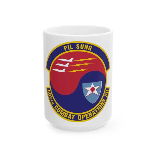 607th Combat Operations Squadron (U.S. Air Force) White Coffee Mug 15oz - Go Mug Yourself