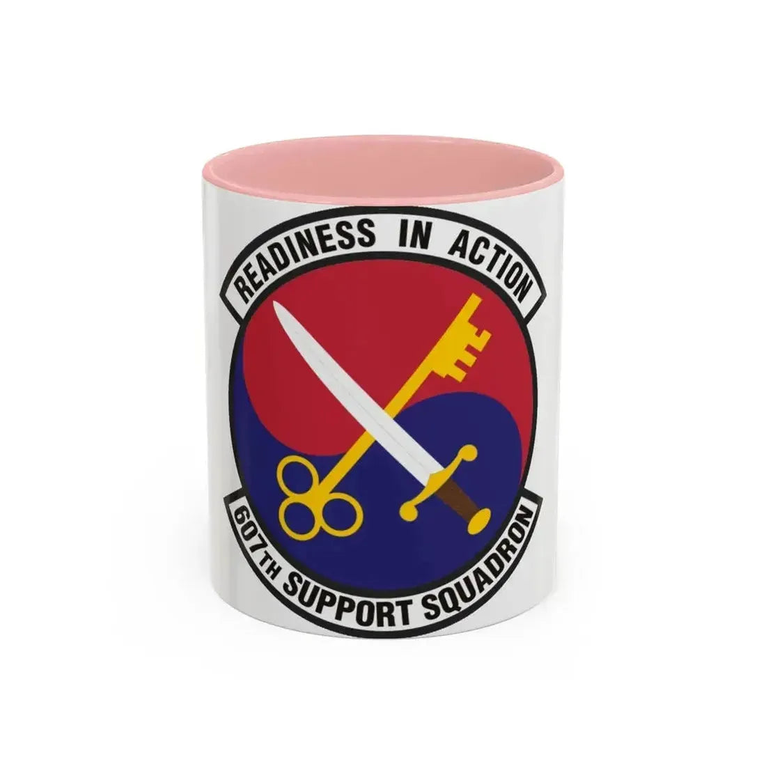 607th Support Squadron (U.S. Air Force) Accent Coffee Mug 11oz Pink - Go Mug Yourself