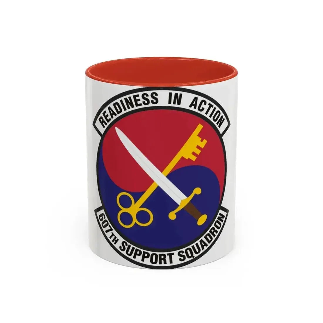 607th Support Squadron (U.S. Air Force) Accent Coffee Mug 11oz Red - Go Mug Yourself