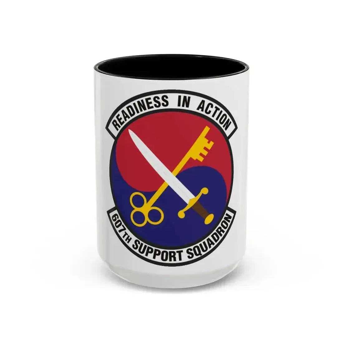 607th Support Squadron (U.S. Air Force) Accent Coffee Mug 15oz Black - Go Mug Yourself