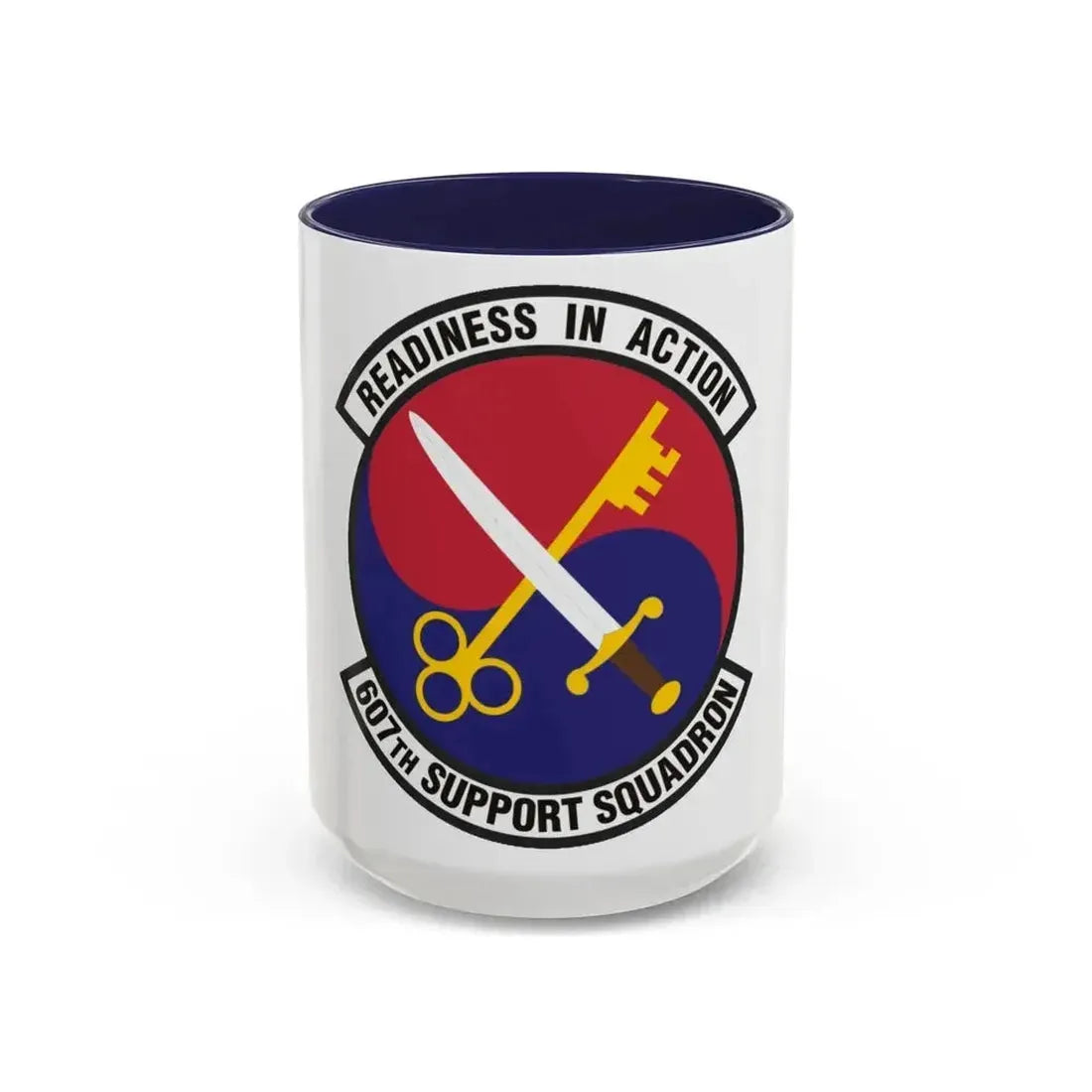 607th Support Squadron (U.S. Air Force) Accent Coffee Mug 15oz Navy - Go Mug Yourself