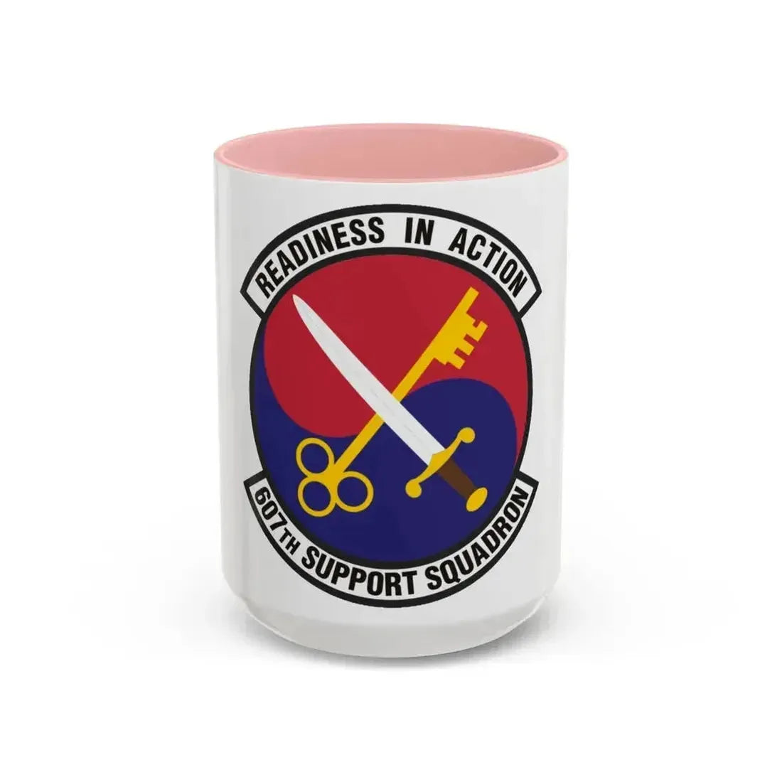 607th Support Squadron (U.S. Air Force) Accent Coffee Mug 15oz Pink - Go Mug Yourself