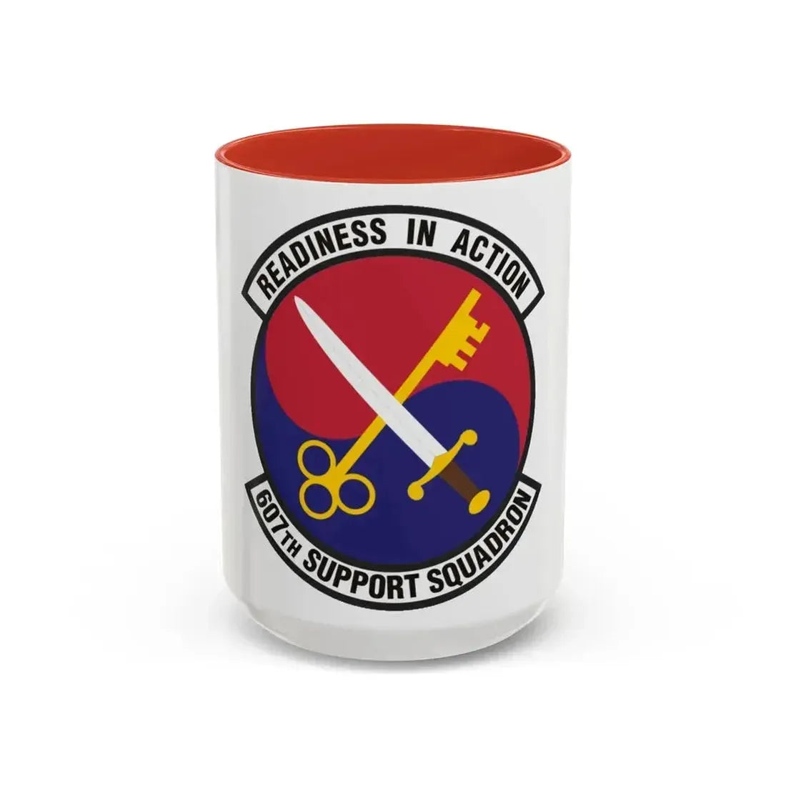 607th Support Squadron (U.S. Air Force) Accent Coffee Mug 15oz Red - Go Mug Yourself