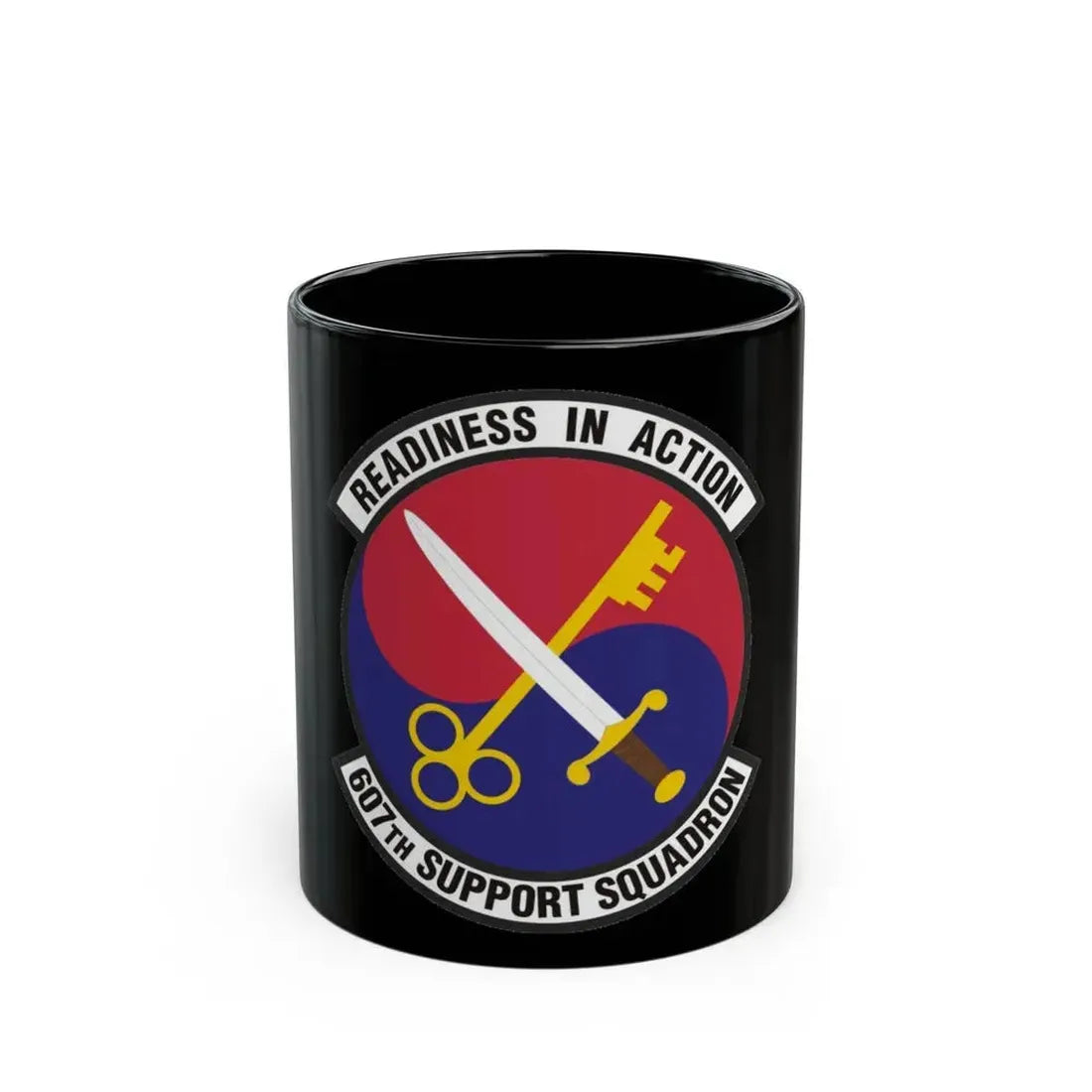 607th Support Squadron (U.S. Air Force) Black Coffee Mug 11oz - Go Mug Yourself
