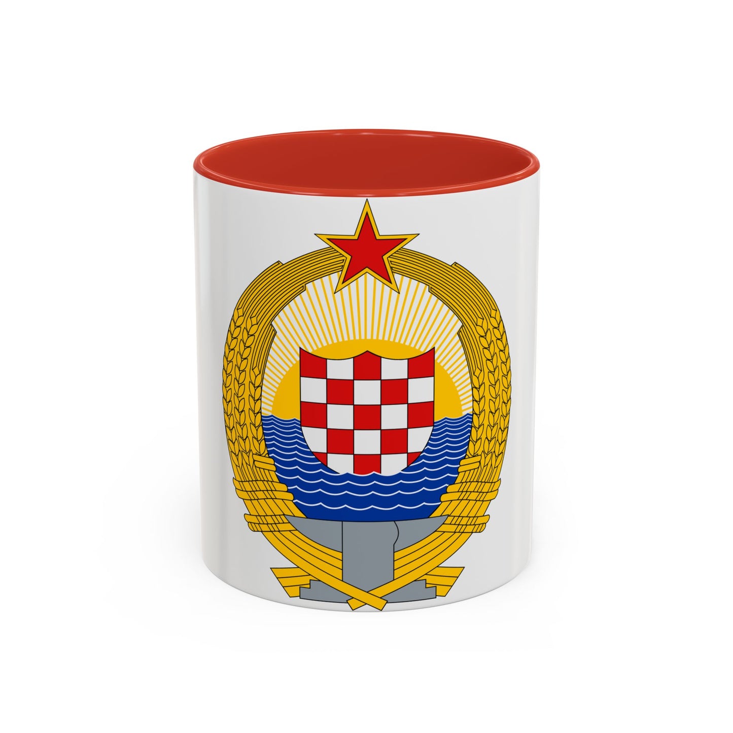 Coat of Arms of the Socialist Republic of Croatia - Accent Coffee Mug