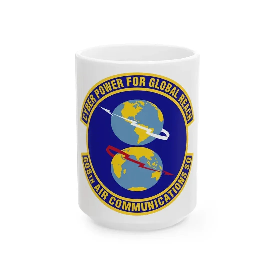 608th Air Communications Squadron (U.S. Air Force) White Coffee Mug 15oz - Go Mug Yourself