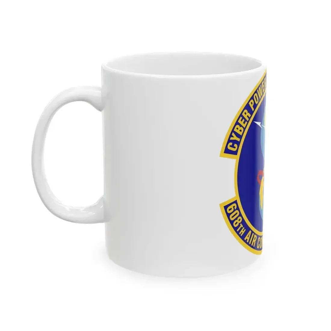 608th Air Communications Squadron (U.S. Air Force) White Coffee Mug - Go Mug Yourself
