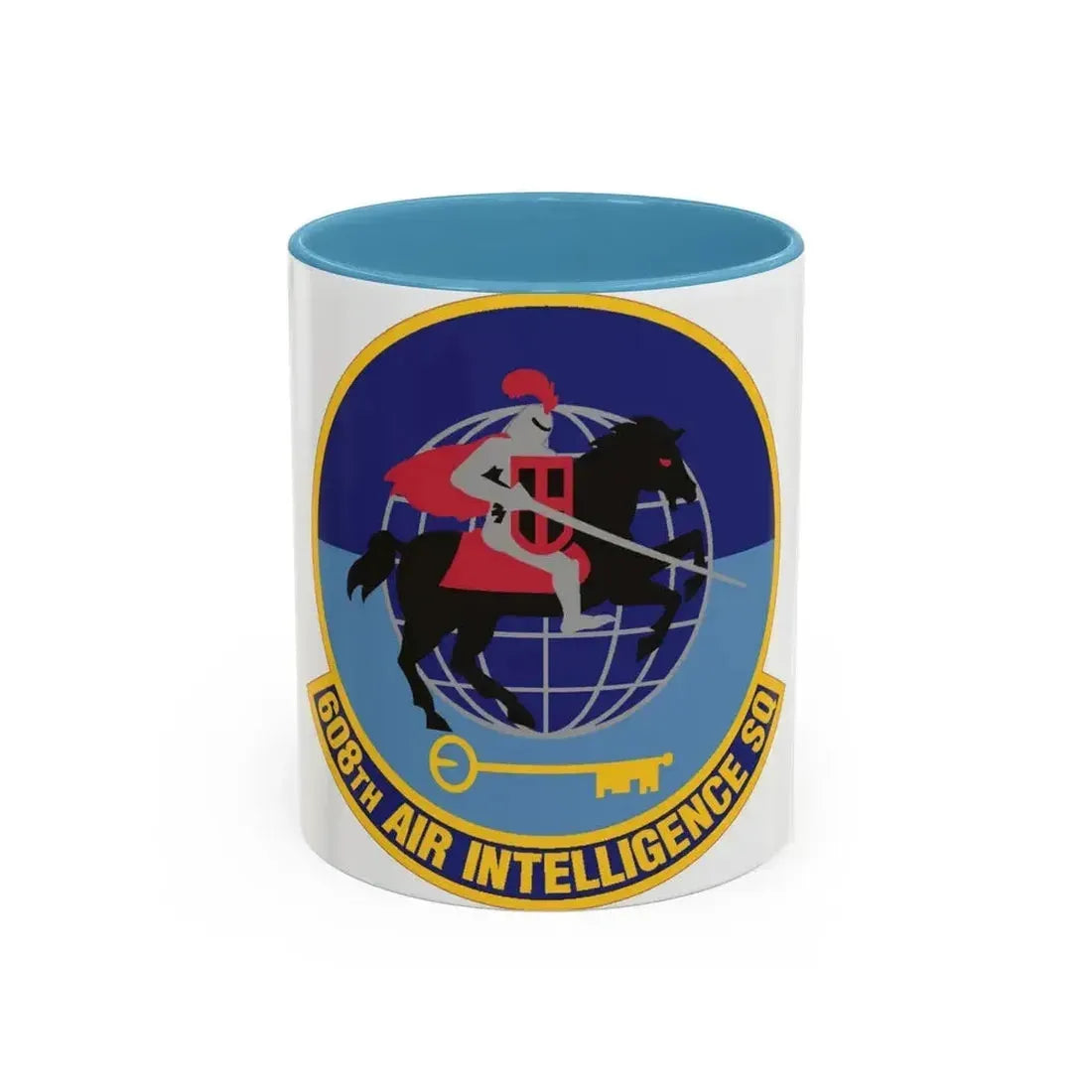 608th Air Intelligence Squadron (U.S. Air Force) Accent Coffee Mug 11oz Light Blue - Go Mug Yourself