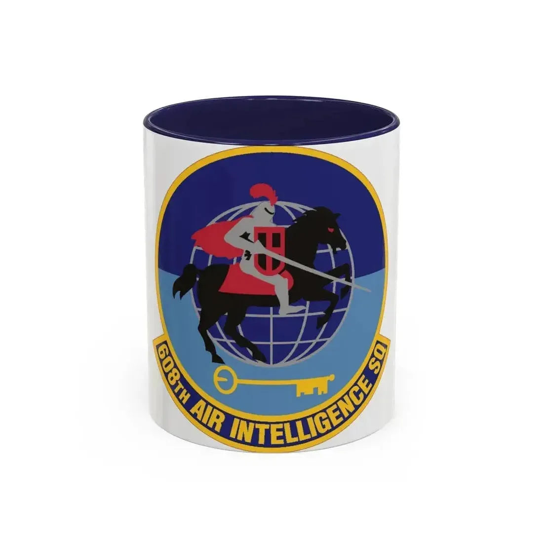 608th Air Intelligence Squadron (U.S. Air Force) Accent Coffee Mug 11oz Navy - Go Mug Yourself
