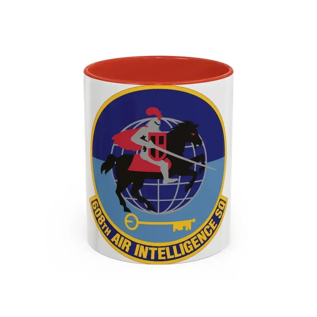 608th Air Intelligence Squadron (U.S. Air Force) Accent Coffee Mug 11oz Red - Go Mug Yourself